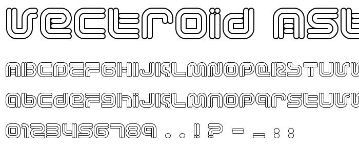 Vectroid Astro font